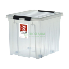 Ящик для хранения Rox box Ящик с крышкой на роликах 50 л прозрач