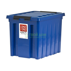 Ящик для хранения Rox box Ящик с крышкой на роликах 50 л синий