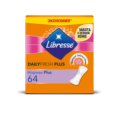 Ежедневные прокладки Libresse Dailyfresh Plus Normal, 64 шт.