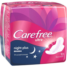 Прокладки Carefree Ultra Night Plus 10 шт