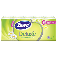 Носовые Платки Zewa Deluxe Ромашка, 3 слоя, 10шт.Х 10