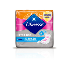 Гигиенические прокладки Libresse Ultra Light Deo с поверхностью "сеточка", 10 шт.