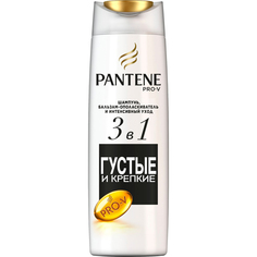 Шампунь и бальзам-ополаскиватель Pantene Pro-V 3 в 1 Густые и крепкие 360 мл