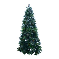 Елка National tree с заснеженными шишками и ягодами 274 см (WP1-507-90)