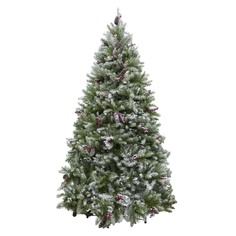 Елка National Tree с шишками и ягодами 198 см (DUF3-500-65)