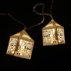 Гирлянда декор Kaemingk домики светящиеся 220 см 12 led