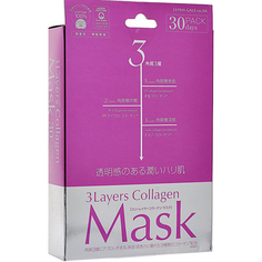 Тканевая маска Japan Gals Premium С тремя видами коллагена 30 шт