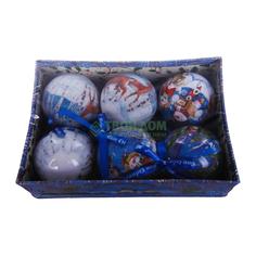 Набор шаров Mister Christmas Папье-маше 6шт 75мм (PM-2-6)