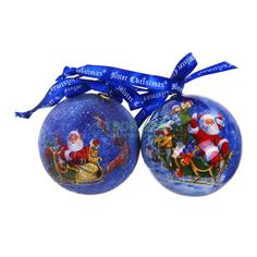 Набор шаров Mister Christmas Папье-маше 6шт 75мм (PM-45-6)