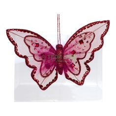 Фигурка KaemingK Бабочка на клипсе 16см бордо (703936)