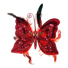 Фигурка бабочка на клипсе 19х18 см, бордо KaemingK 703919