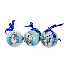 Набор шаров Mister Christmas Папье-маше 6шт 75мм (PM-1-6)
