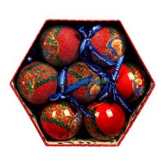 Набор шаров Mister Christmas Папье-маше 7шт 75мм (PM-8-7)