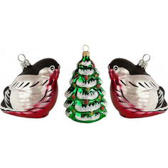 Набор украшений снегири-елочка23х16х12см Mister christmas GW-SET-2