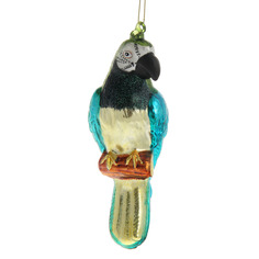 Подвеска SHISHI Попугай зелёно-голубой 17 см