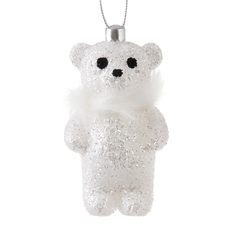 Подвеска Weiste мишка белый с шарфом 90 мм