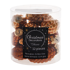 Набор шишки в тубе 6см 12шт Kaemingk