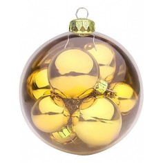 Шар с 10 шарами Mister Christmas 140 мм золотой