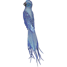 Украшение коллекционное Mister Christmas Попугай 38 см синий