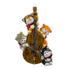 Елочная игрушка Atlas Art Collection Котята-виолончелисты (00270AA)