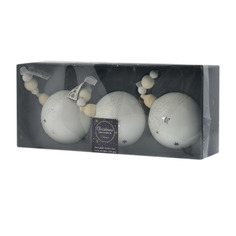 Набор шарок на елку 8см 3шт Kaemingk