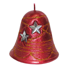 Свеча декоративная Кадриль Колокольчик со звездами 75 мм
