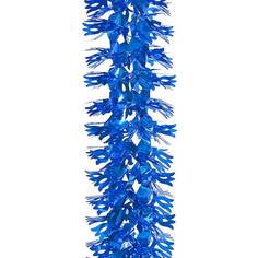Гирлянда Mister Christmas фольгированная синяя Гофра 21смх 2,7 м