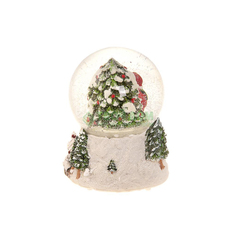 Сувенир музыкальный шар снеговик с елкой 100мм Sino-wish (HY13553K-3)