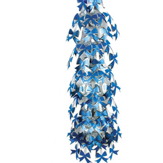 Украшение фольгированное Mister Christmas Гирлянда серо-синие 185 см