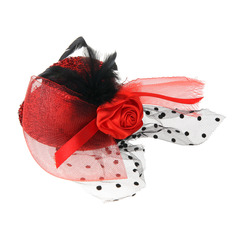 Шляпка коктейль цилиндр красная Yiwu shenkun craftwo