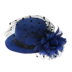 Шляпка коктейль цилиндр синяя Yiwu shenkun craftwo