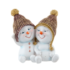 Сувенир STAR CRAFT Снеговики 10.5х6х11 см