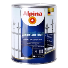 Краска Alpina Direkt a rost ral5010 750ml (537308)