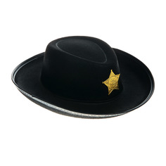 Шляпа шериф детская черн Yiwu shenkun craftwo