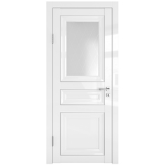 Межкомнатная дверь ДО-ПГ4 Белый глянец/стекло ромб 200х60 Дверная Линия