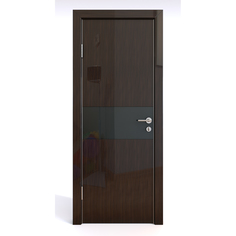 Межкомнатная дверь ДО-501 Венге глянец/черное 200х60 Дверная Линия