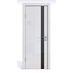 Межкомнатная дверь ДО-507/2 Белый глянец/черное 200х70 Дверная Линия