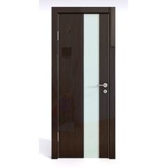 Межкомнатная шумоизоляционная дверь ДО-604/2 Венге глянец/белое 200х60 Дверная Линия