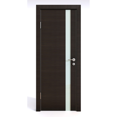 Межкомнатная шумоизоляционная дверь ДО-607/2 Венге горизонтальный/белое 200х80 Дверная Линия