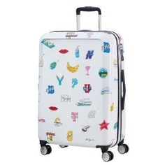 Чемодан American Tourister CEIZER FUN белый принт M