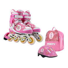 Роликовые коньки раздвижные р. 35-38 Little Rabbit Combo MaxCity