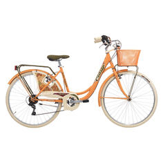 Велосипед женский Cicli Cinzia belle epoque peach с корзиной (9270/565/554)