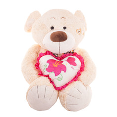 Медведь в шарфе с сердцем 80 см Magic bear toys SAL5218-H в ассортименте