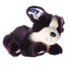 Собака лежачая из цветного меха 30см Carolon М314