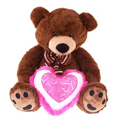 Медведь с бантом. С сердцем 50 см Magic bear toys SAL5219-H