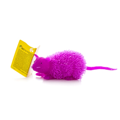 Игрушка фигурка мышь с резиновым ворсом с подсветкой в ассортименте HGL