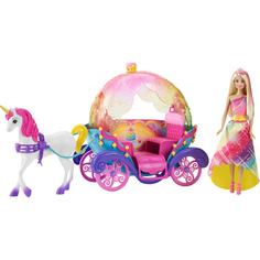 Кукла Mattel Набор Barbie Радужная карета 29 см