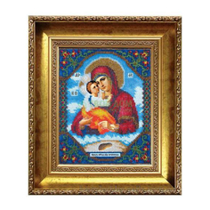 Вышивание Чарiвна мить Набор для вышивания бисером икона божьей матери почаевская (Б-1006)