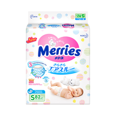 Подгузники Merries S 4-8 кг 80 шт