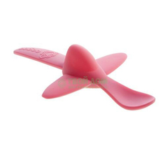 Ложка Oogaa силиконовая розовая самолет 18см (S832)